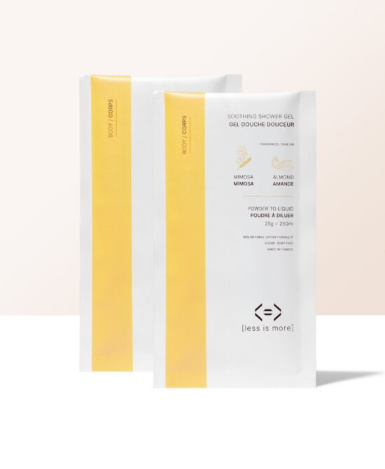 2 refills soothing shower gel [mimosa + almond] = 500ml