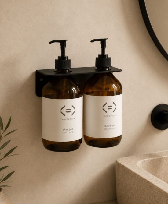 Double wall-mounted bottle holder